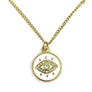 NEW Enamel Eye Necklace Stainless Steel